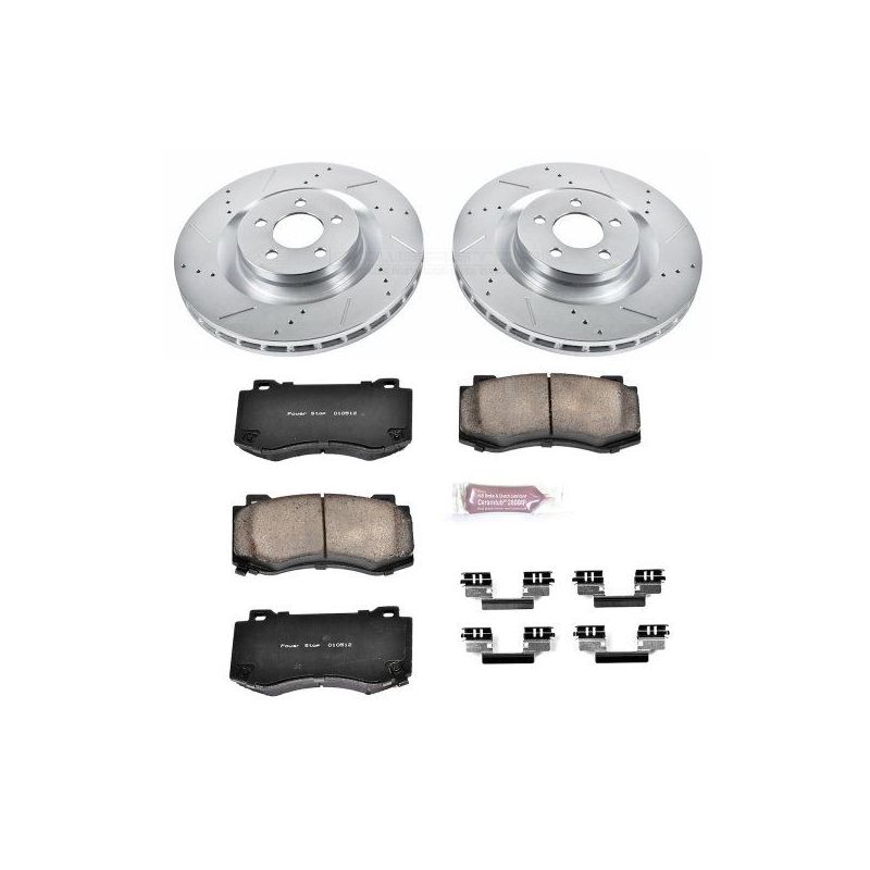 ROTOR 360MM & BRAKE PADS KIT POWER STOP Z23 300C 300S CHALLENGER CHARGER MAGNUM 05-19