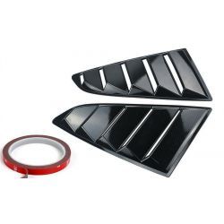 CARBON EFFECT QUARTER SIDE WINDOW COVER LOUVER SCOOP VENT FORD MUSTANG 15-20