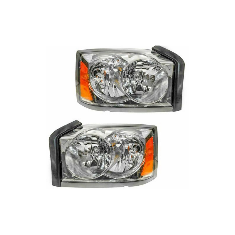 HEADLAMP ASSEMBLY LEFT+RIGHT DODGE DAKOTA 05-07 55077606AB 55077607AB