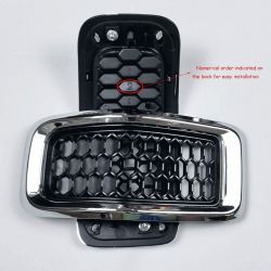 RAMKI ATRAPY GRILL JEEP CHEROKEE 14-18 CHROM + CZARNY