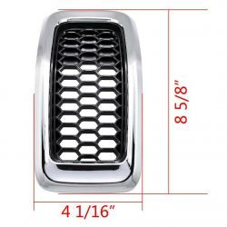 RAMKI ATRAPY GRILL JEEP CHEROKEE 14-18 CHROM + CZARNY