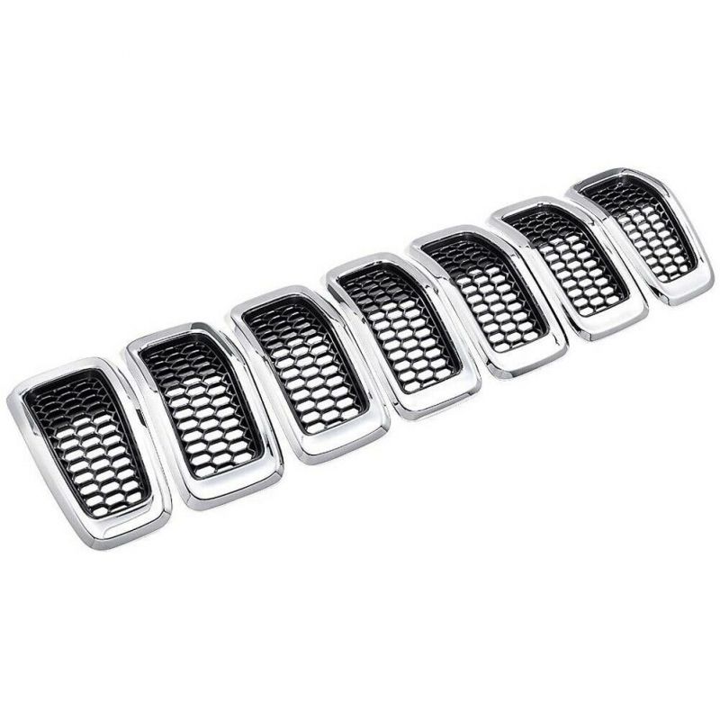 RAMKI ATRAPY GRILL JEEP CHEROKEE 14-18 CHROM + CZARNY